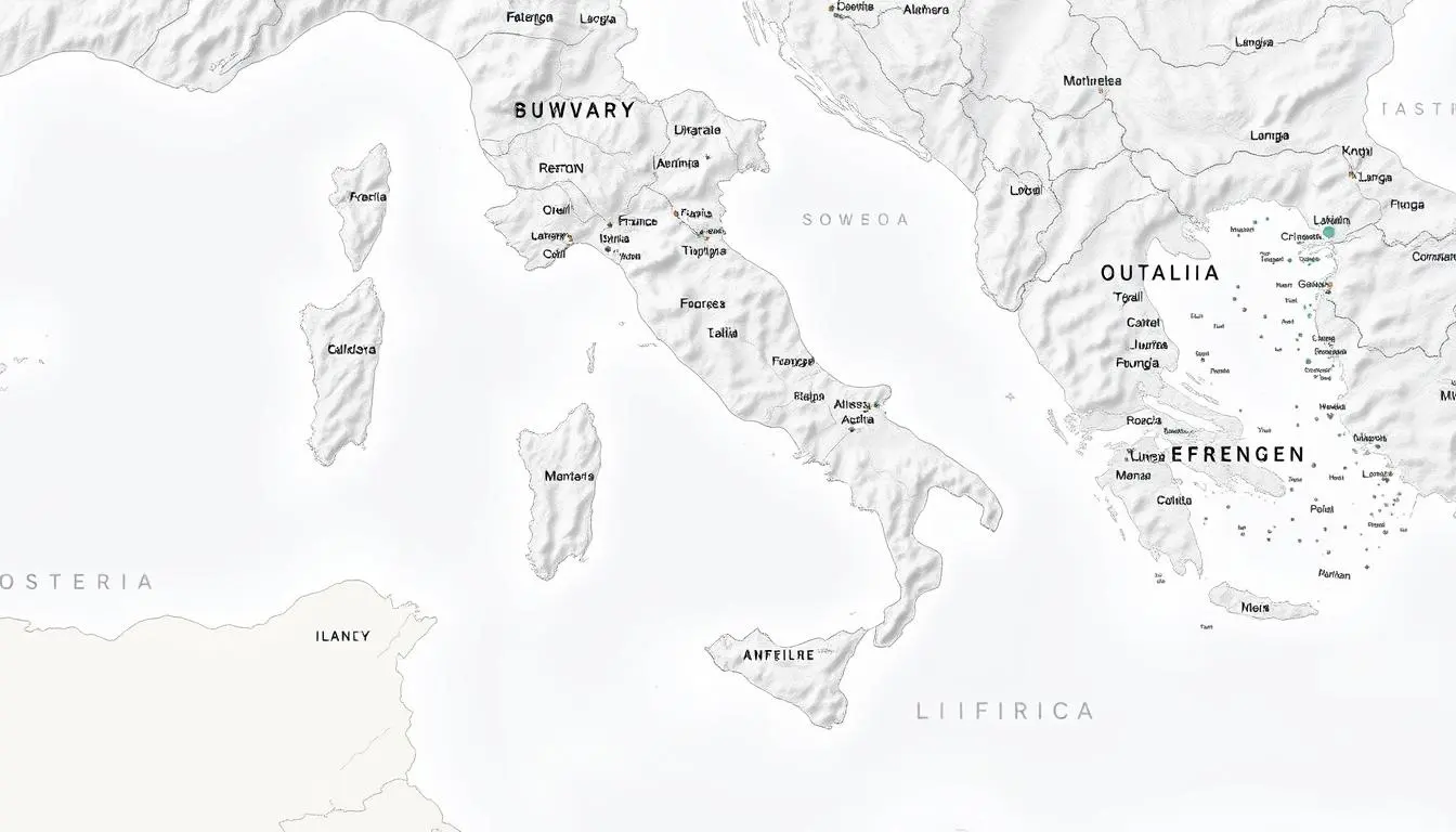 Mapa geograficzna Włoch